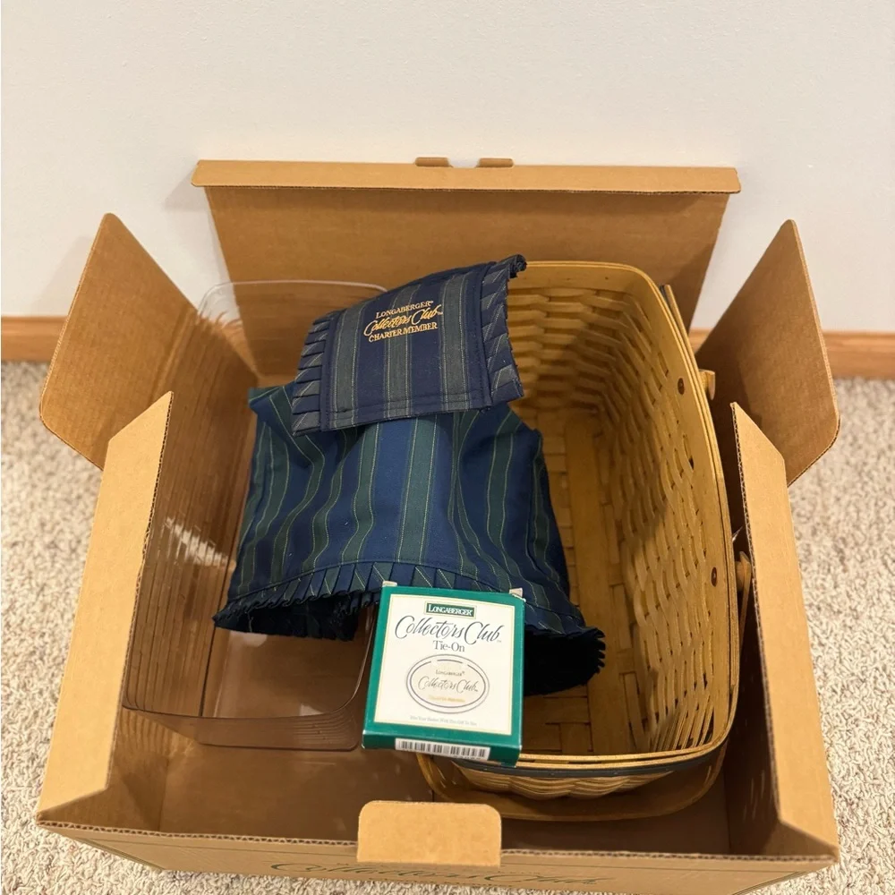 Longaberger Collectors Club Membership Basket Ceramic Charm & Handle Wrap 10205 - Picture 11 of 15